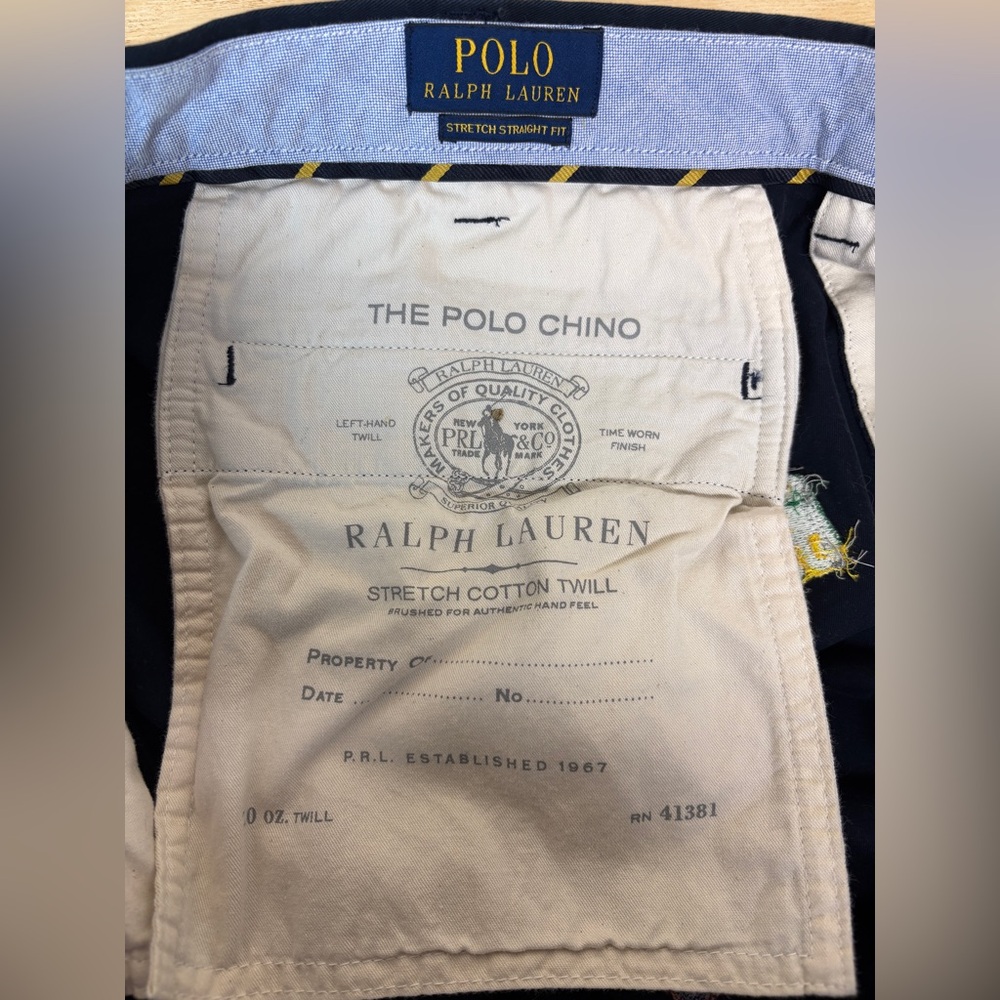 Polo by Ralph Lauren Black Embroidered Chino Pants - Picture 9 of 9